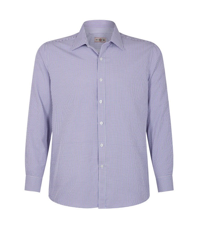 [60023] Camisa Trevira Urban Cuadros Manga Larga Hombre