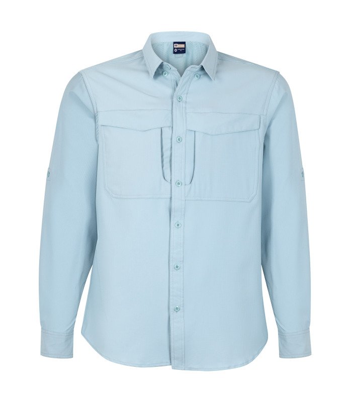 [63618] Camisa Salvia Manga Larga Hombre