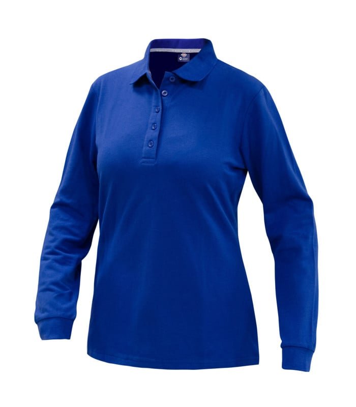 [23560] Polera Polo Confort Spandex Manga Larga Mujer
