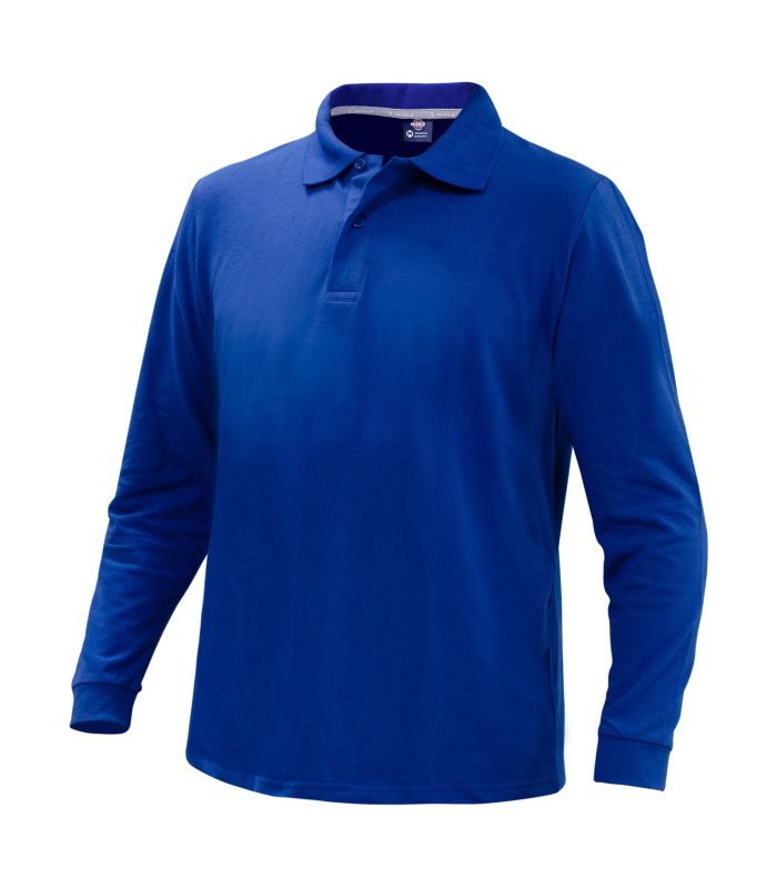 [23461] Polera Polo Confort Spandex Manga Larga Hombre