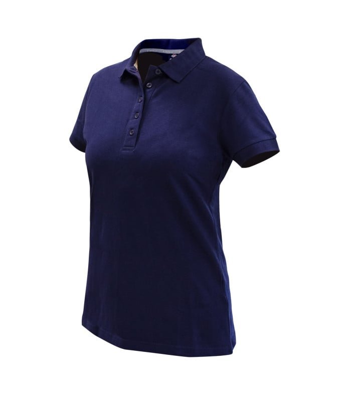 [23360] Polera Polo Confort Spandex Manga Corta Mujer